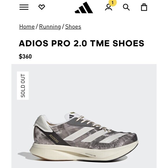 Adidas Tinman Elite x Adizero Adios Pro 2 Grey Men\'s Shoes GX9300 Size 5.5M/6.5W main image 13